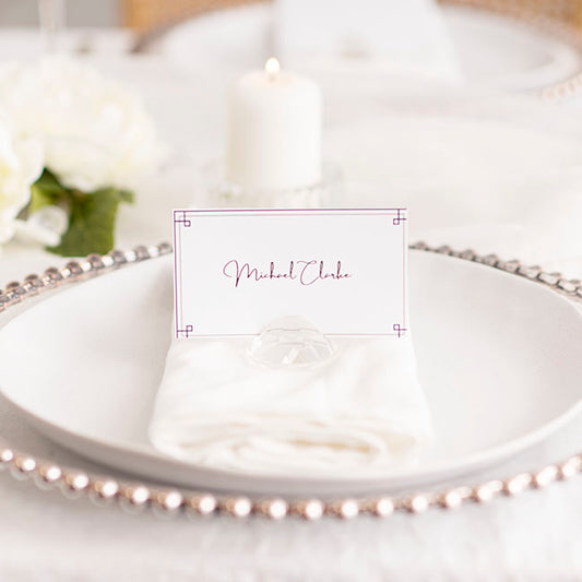 Name Card Holder Crystal Ball Pack 4 Clear (35mmD)