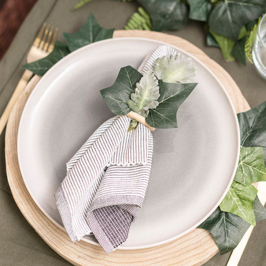 Wooden Napkin Ring Pack 6 Natural (0.8cmx4.5cmD)