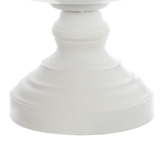 Metal Bowl Footed White (40x23.5cmH)