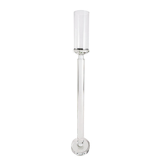 Crystal Glass Cylinder Candle Holder Clear (81cmH)