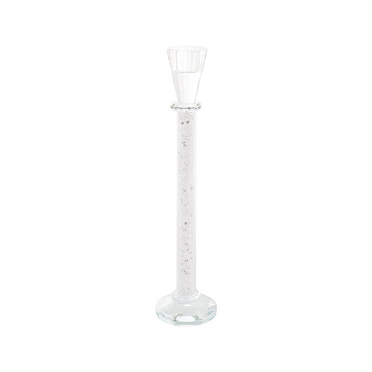Crystal Glass Dinner Candle Holder Clear (30cmH)
