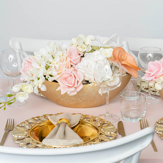 Large Oval Bowl Metallic Gold (39x12x13cmH)