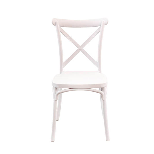 Premium Resin Event Cross Back Chair White (47.5x90cmH)