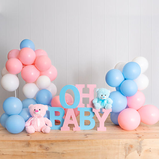 Single Wooden Letter "B" White (18cmH)