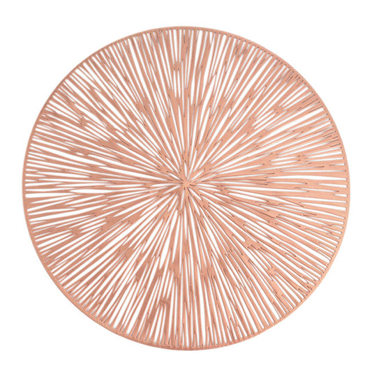 Table Placemat Round Set 2 Round Rose Gold (38cmD)