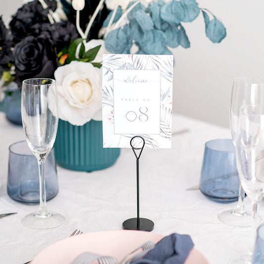 Place Card Table Number Holder Pack 3 Black (15cmH)