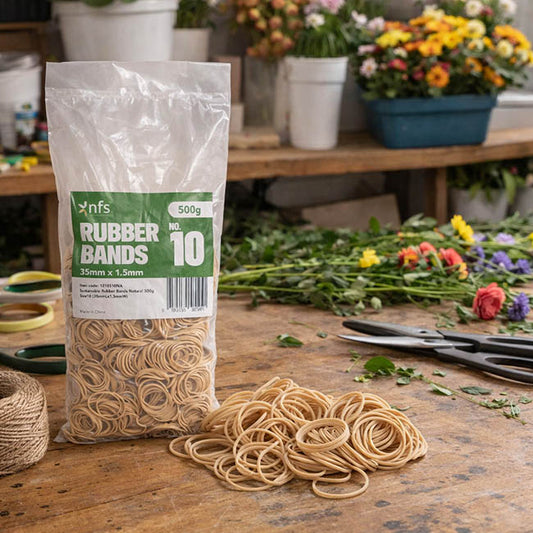 Rubber Bands Natural 500g Size 10 (35mmLx1.5mmW)