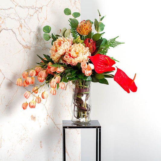 Glass Twist Cylinder Vase Clear (12x24cmH)