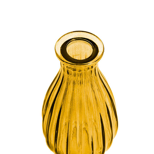 Glass Vintage Bottle Cafe Bud Vase Amber (7x14.5cmH) 220ml