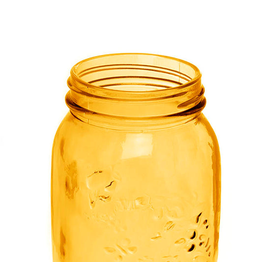 Glass Mason Jar Medium Amber (8.5x13.5cmH)
