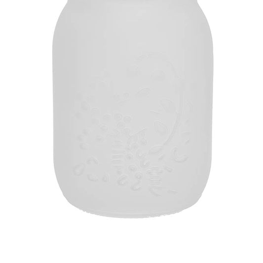 Glass Mason Jar Medium Frosted Clear (8.5x13.5cmH)