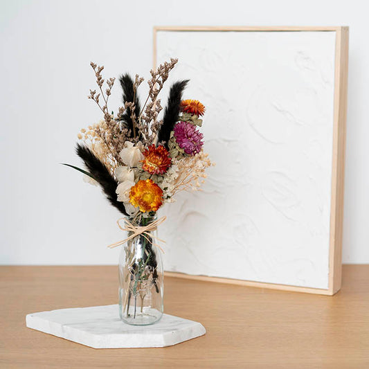 Glass Milk Bottle Clear (6cmDx15.5cmH)