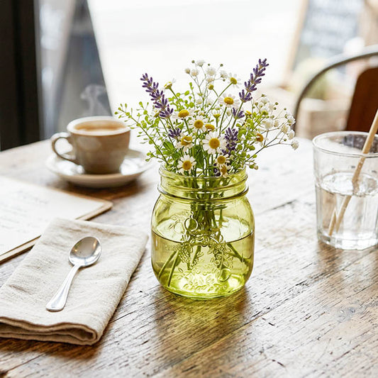 Glass Mason Jar Small Olive (8x9cmH)