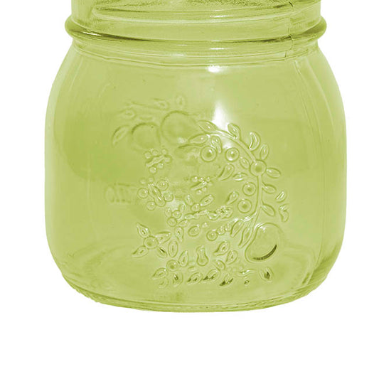 Glass Mason Jar Small Olive (8x9cmH)