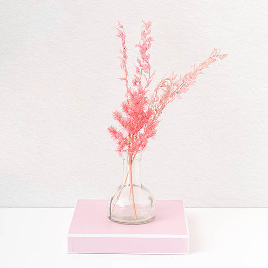 Glass Vintage Bottle Bud Vase Clear (3.3TDx8.4BDx12cmH)