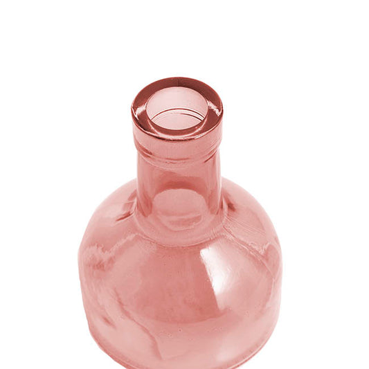 Glass Vintage Bottle Bud Vase Peach (3.3TDx8.4BDx12cmH)