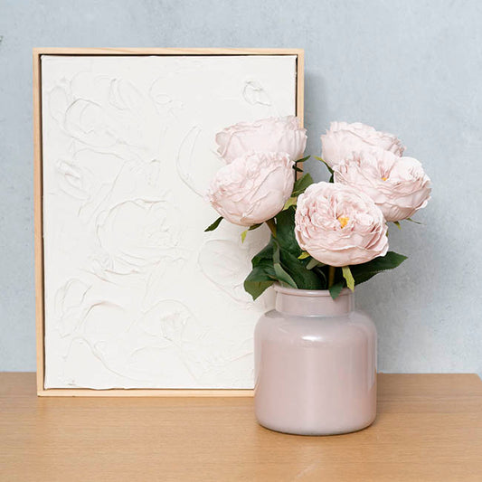 Glass Botany Bottle Glossy Dusty Pink (14x16cmH)