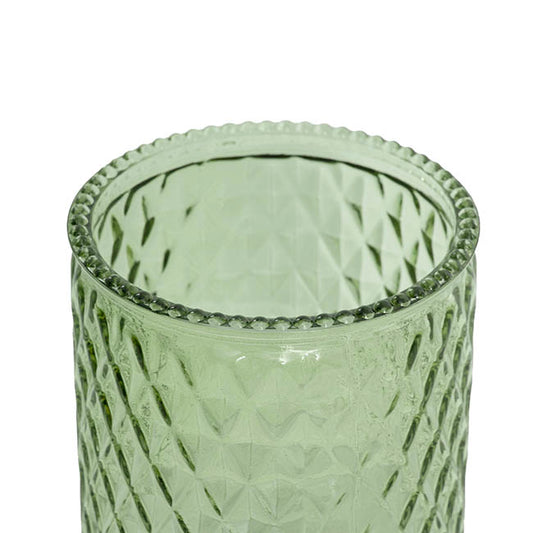 Glass Ann Maggie Vase Sage (12Dx12cmH)