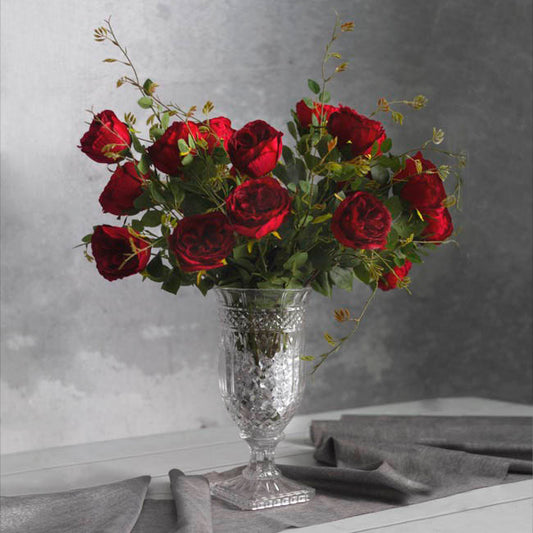 Versailles Crystal Glass Vase Clear (16Dx33cmH)