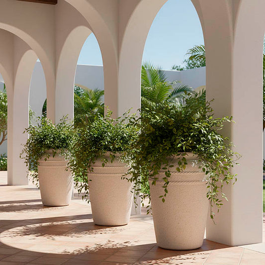 Fibreglass Roman Planter Limestone Sand (46x65cmH)