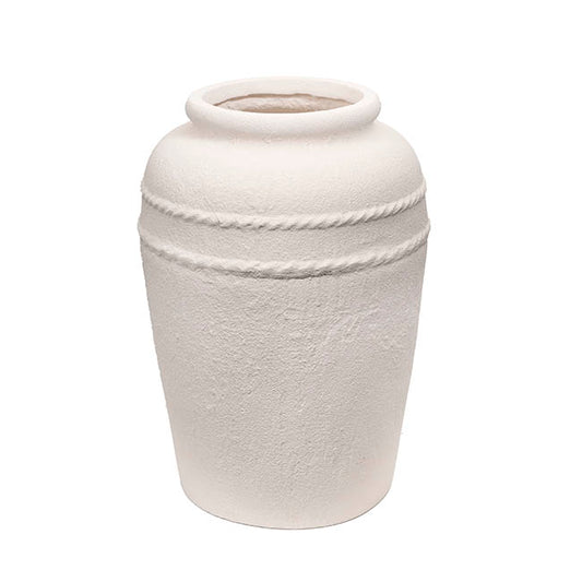 Fibreglass Roman Planter Limestone White (46x65cmH)