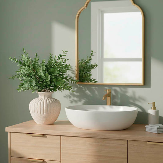 Fibreglass Amelia Vase Limestone Sand (35x34cmH)