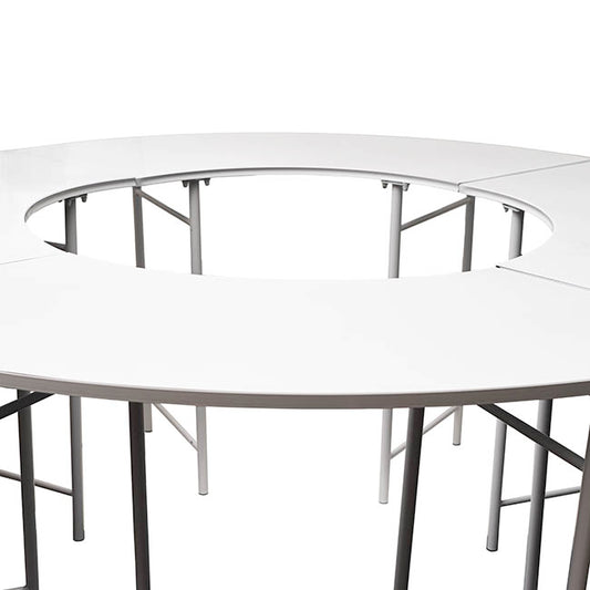 Curved Display Table Metal Set 4 White (80cmH)