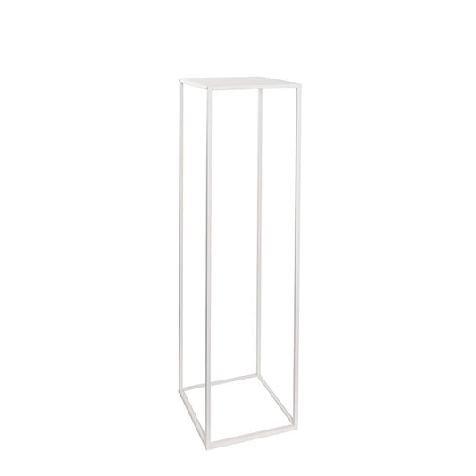 Metal Centrepiece Flower Table Stand KD White (20x20x80cmH)