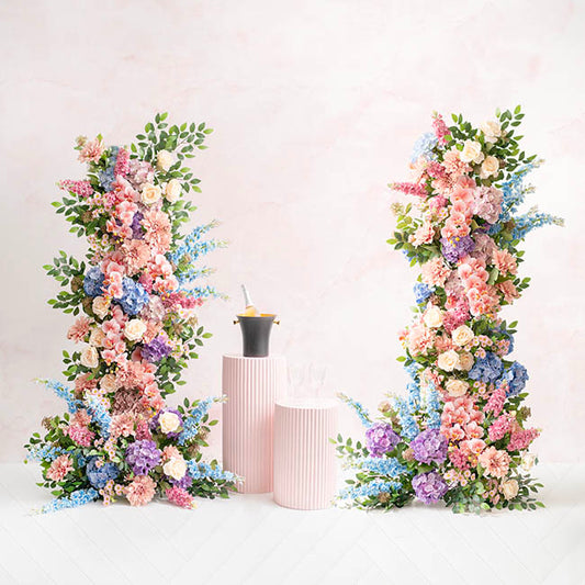 Round Metal Pillar Stand White (40cmDx180cmH)