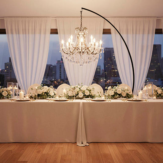 Curved Metal Hanger Frame Display Stand Black (250cmH)