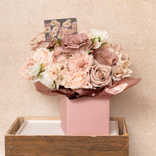 Mini Posy Box Matte Autolock Base Pk25 Musk (13x12cmH)