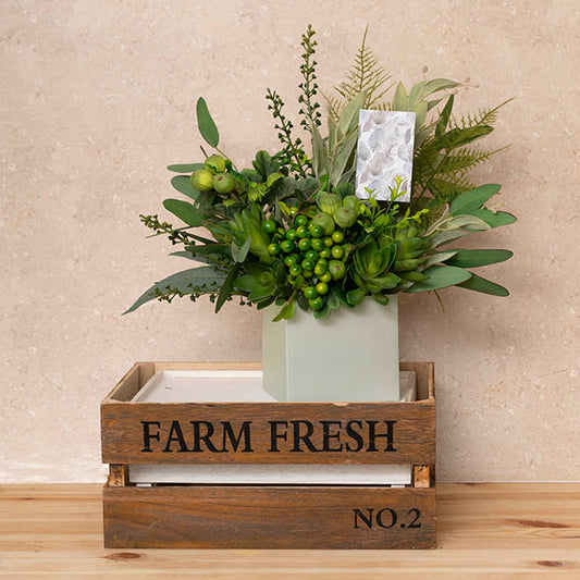 Mini Posy Box Matte Autolock Base Pk25 Sage (13x12cmH)