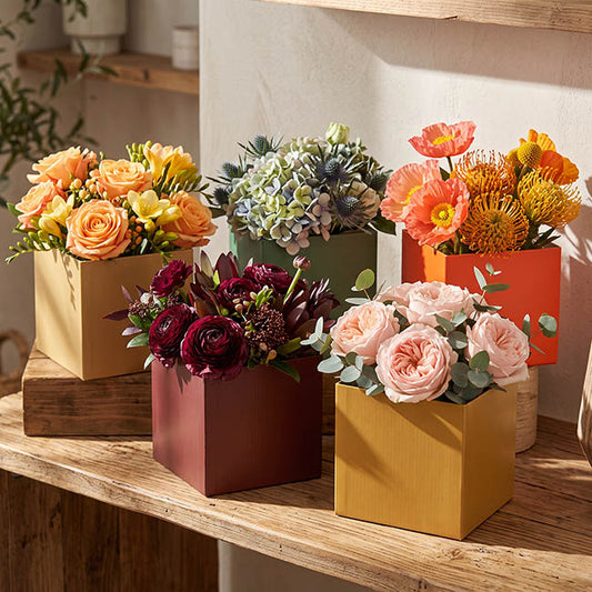 Mini Posy Box Collection Tuscan Harvest Pack 25 (13x12cmH)