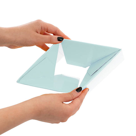 Mini Posy Box Gloss Autolock Base Pk25 Baby Blue (13x12cmH)