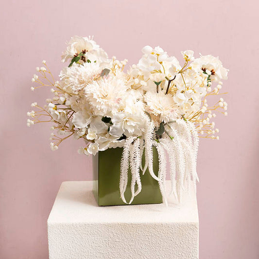 Mini Posy Box Gloss Autolock Base Pk25 Moss Green (13x12cmH)