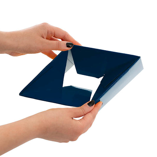 Mini Posy Box Gloss Autolock Base Pk25 Navy Blue (13x12cmH)