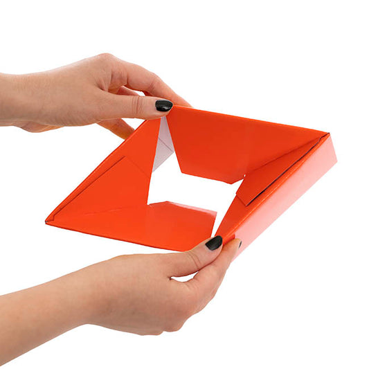 Mini Posy Box Gloss Autolock Base Pk25 Orange (13x12cmH)