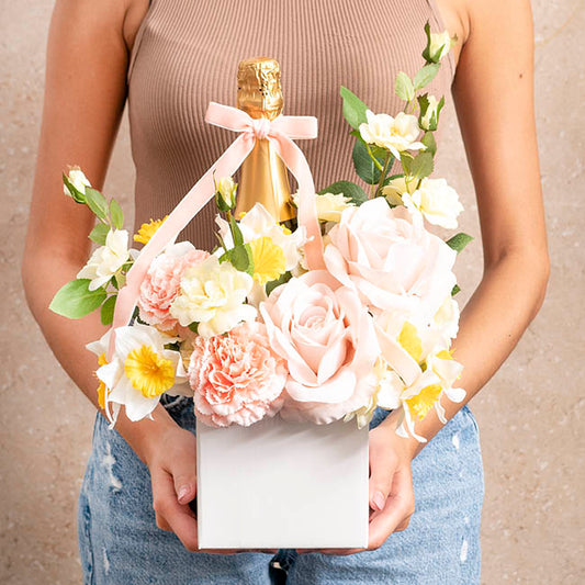 Mini Posy Box Gloss Autolock Base Pk25 White (13x12cmH)