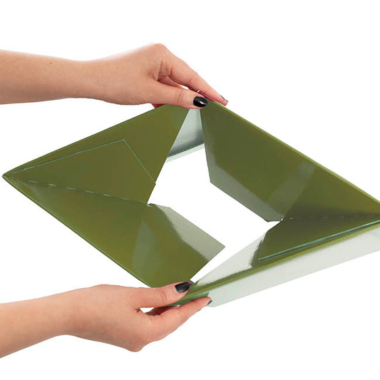 Large Posy Box Autolock Base Pack 10 Moss Green (22x14cmH)