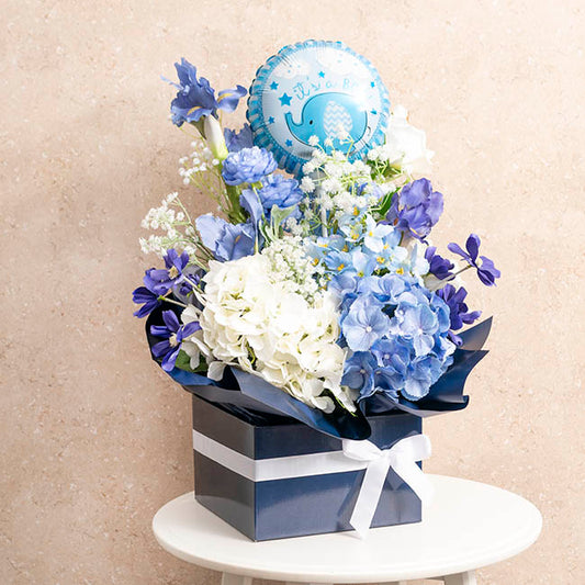 Large Posy Box Autolock Base Pack 10 Navy Blue (22x14cmH)