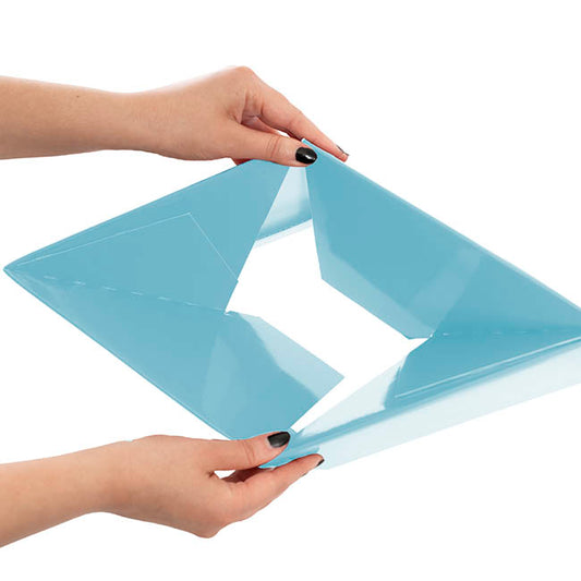 Medium No.6 Posy Box Autolock Base Pk10 Baby Blue (16x12cmH)