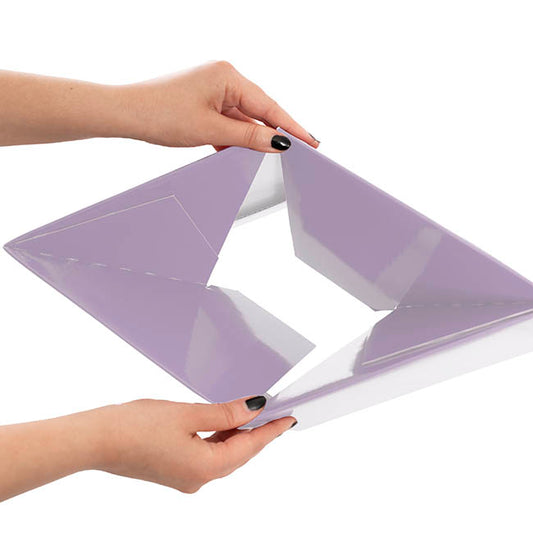 Medium No.6 Posy Box Autolock Base Pk10 Lavender (16x12cmH)