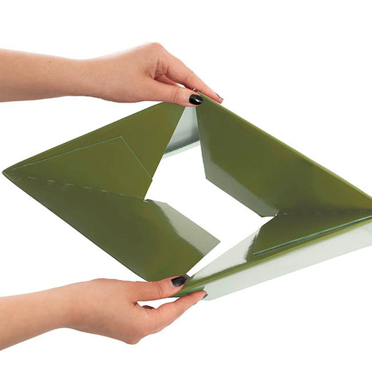 Medium No.6 Posy Box Autolock Base Pk10 Moss (16x12cmH)