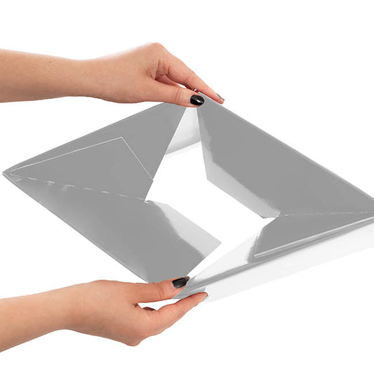 Medium No.6 Posy Box Autolock Base Pk10 Silver (16x12cmH)