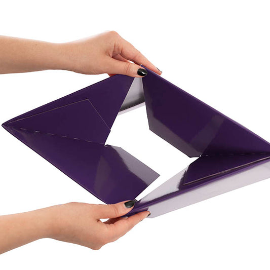 Medium No.6 Posy Box Autolock Base Pk10 Violet (16x12cmH)