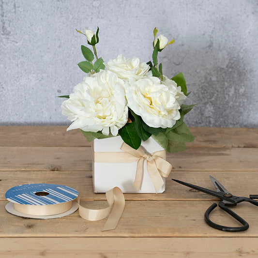 Posy Box Petite White Pack 25 (10x10x10cmH)