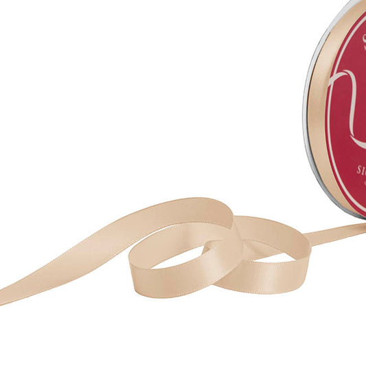 Bulk Ribbon Single Face Satin Milk Coffee (15mmx50yd)