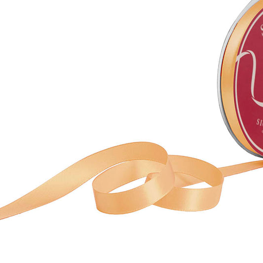Bulk Ribbon Single Face Satin Deep Natural