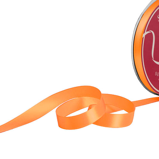 Bulk Ribbon Single Face Satin Orange