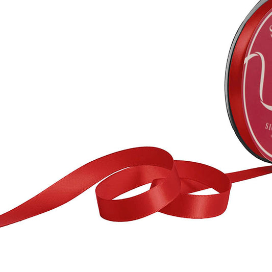 Bulk Ribbon Single Face Satin Rouge Red